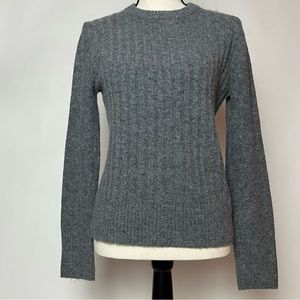 TOPSHOP gray rib knit pullover sweater - size 8